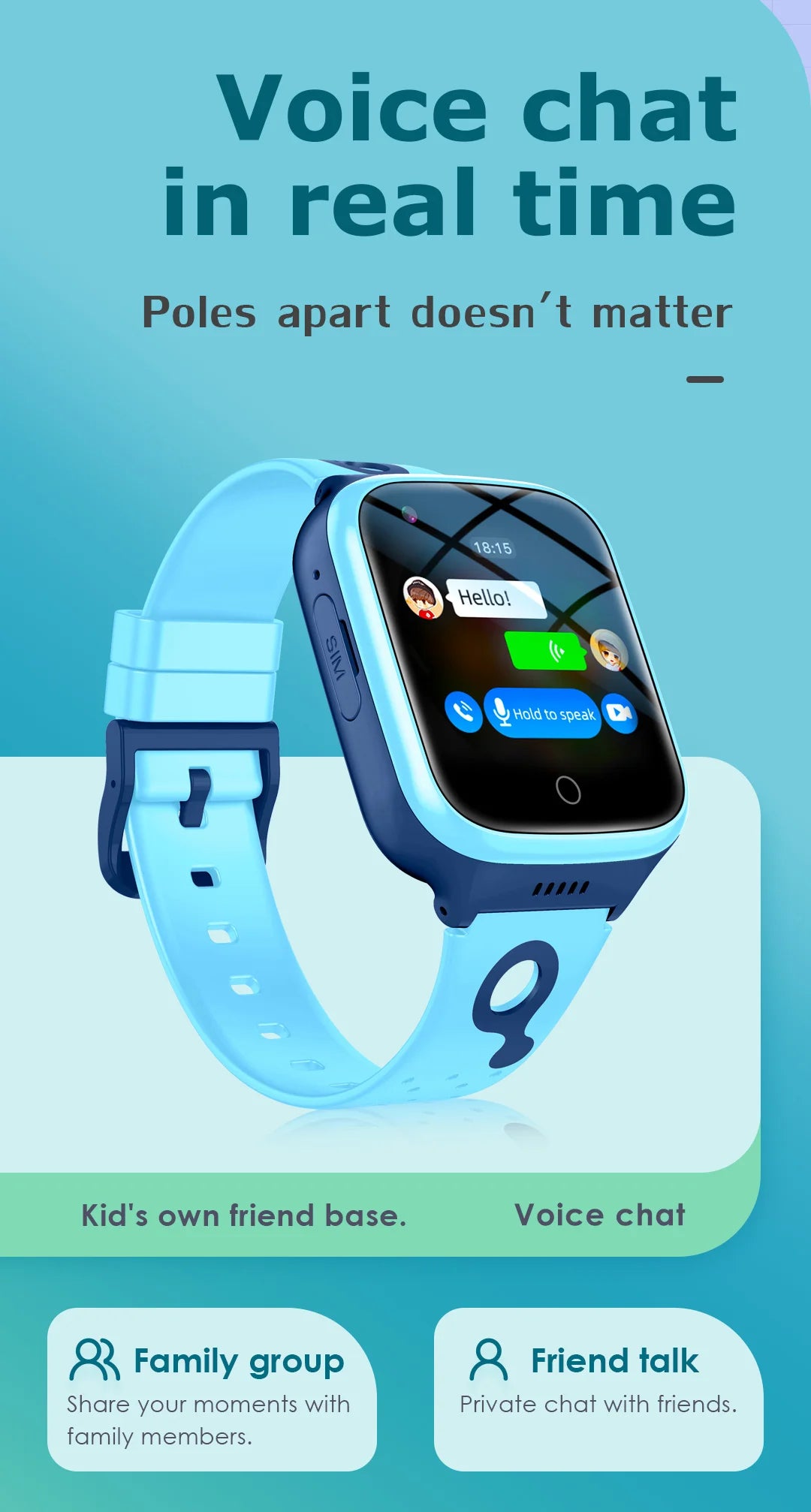 Kids Smart Watch Call Monitor Tracker Location