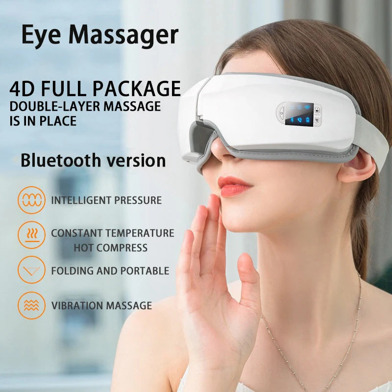 Bluetooth Eye Massage Glasses 4D Smart Airbag Vibration