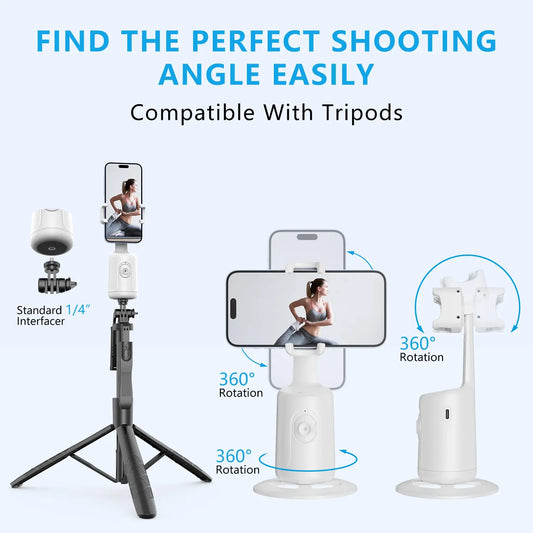 Intelligent Ai New Mini Selfie Stick Automatic Face Tracking Shooting 360 Degree Rotation