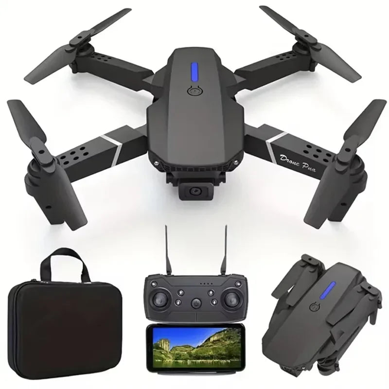 Professional Foldable RC Helicopter Drone 4K with 1080P Wide Angle Dual HD Camera