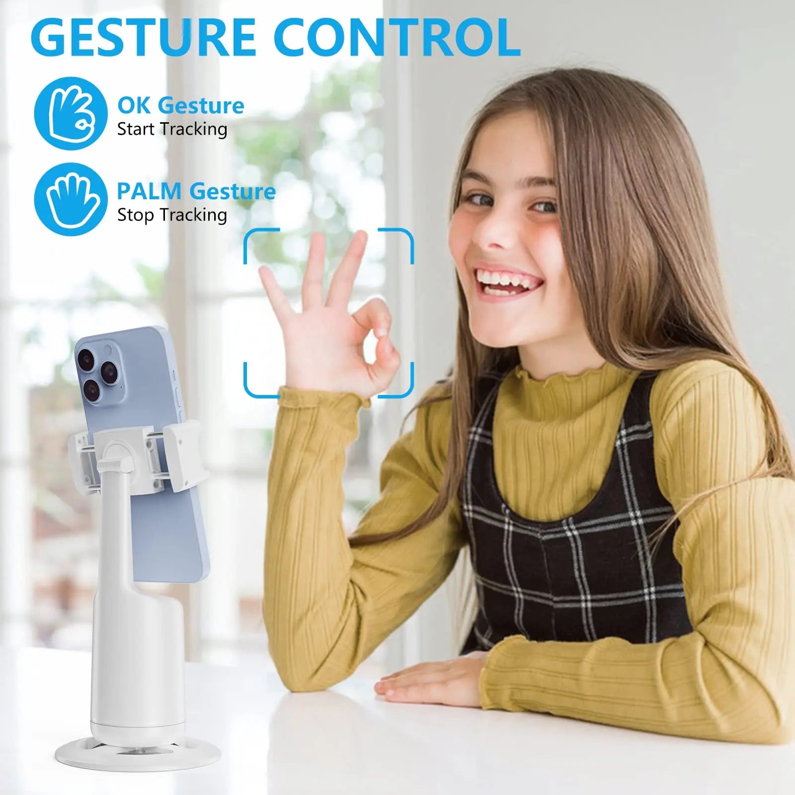 Intelligent Ai New Mini Selfie Stick Automatic Face Tracking Shooting 360 Degree Rotation
