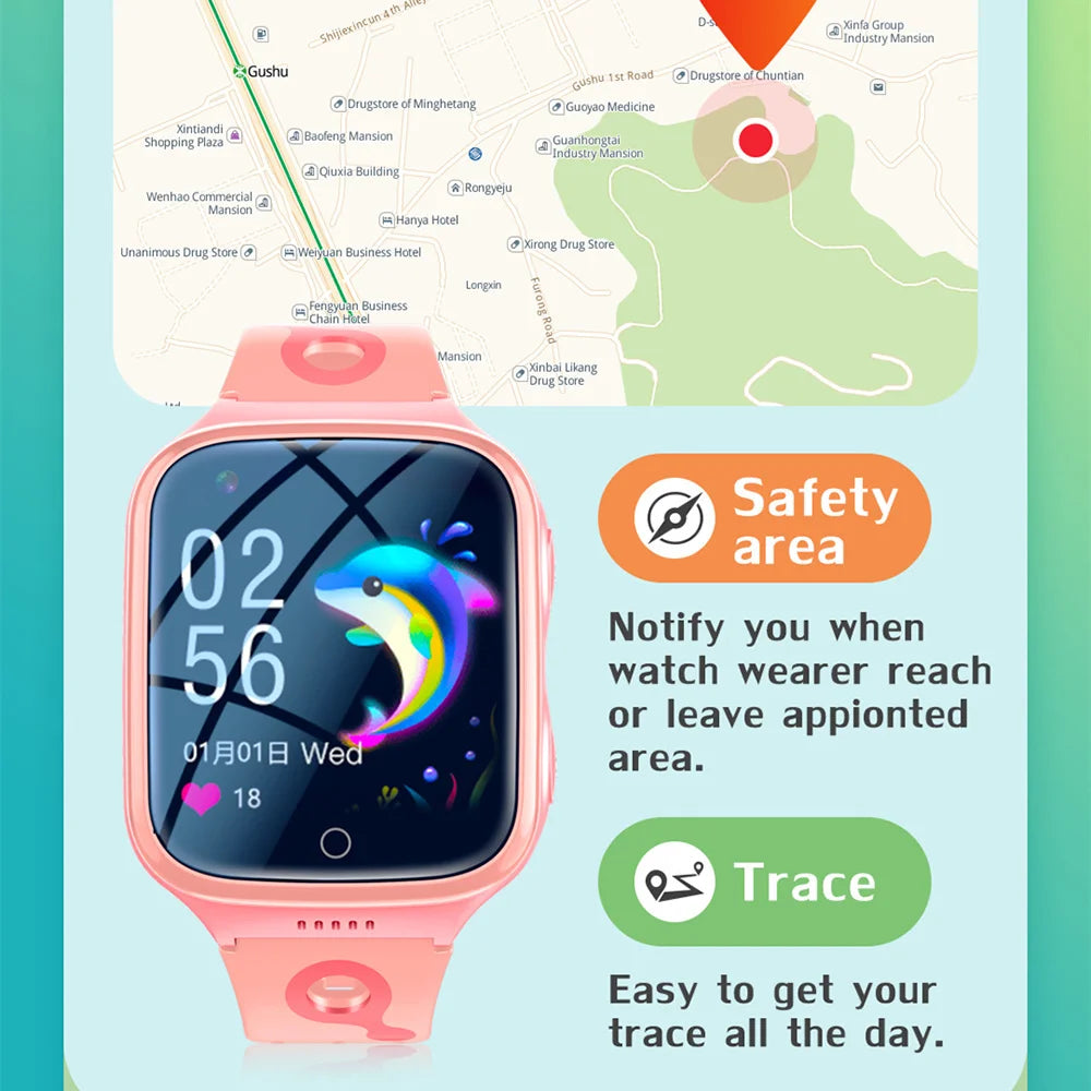 Kids Smart Watch Call Monitor Tracker Location