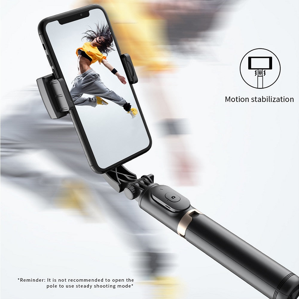 Gimbal stabilizer selfie stick expandable mini tripod