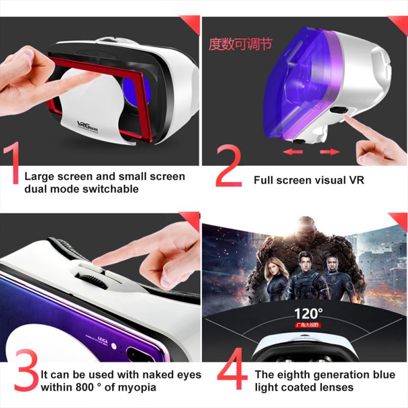 3D VR Smart Glasses Helmet with Controllers