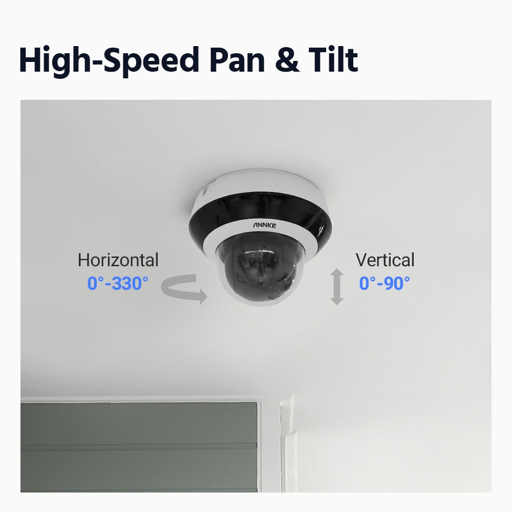 Security Camera 4X Optical Zoom AI Detection