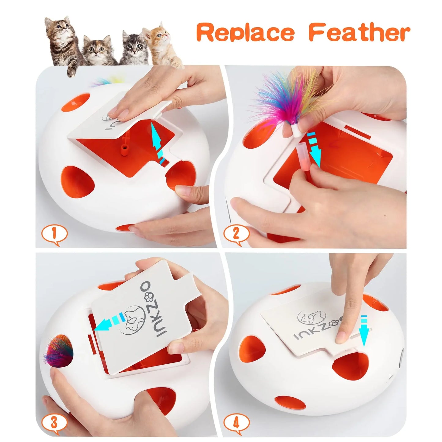 Smart Interactive7 Holes Mice Whack-A-Mole Cat Toys