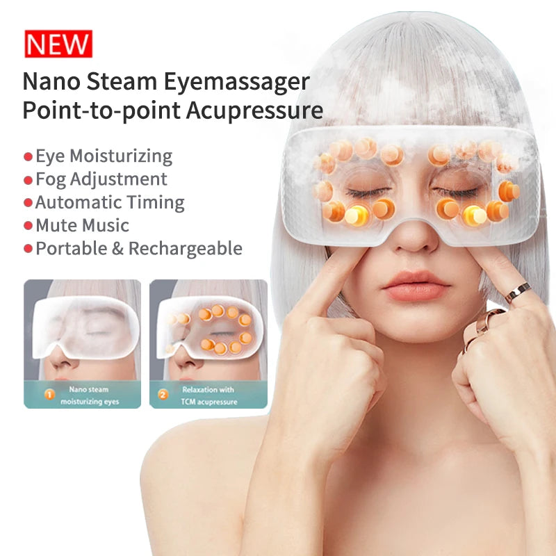 Bluetooth Eye Massage Glasses 4D Smart Airbag Vibration