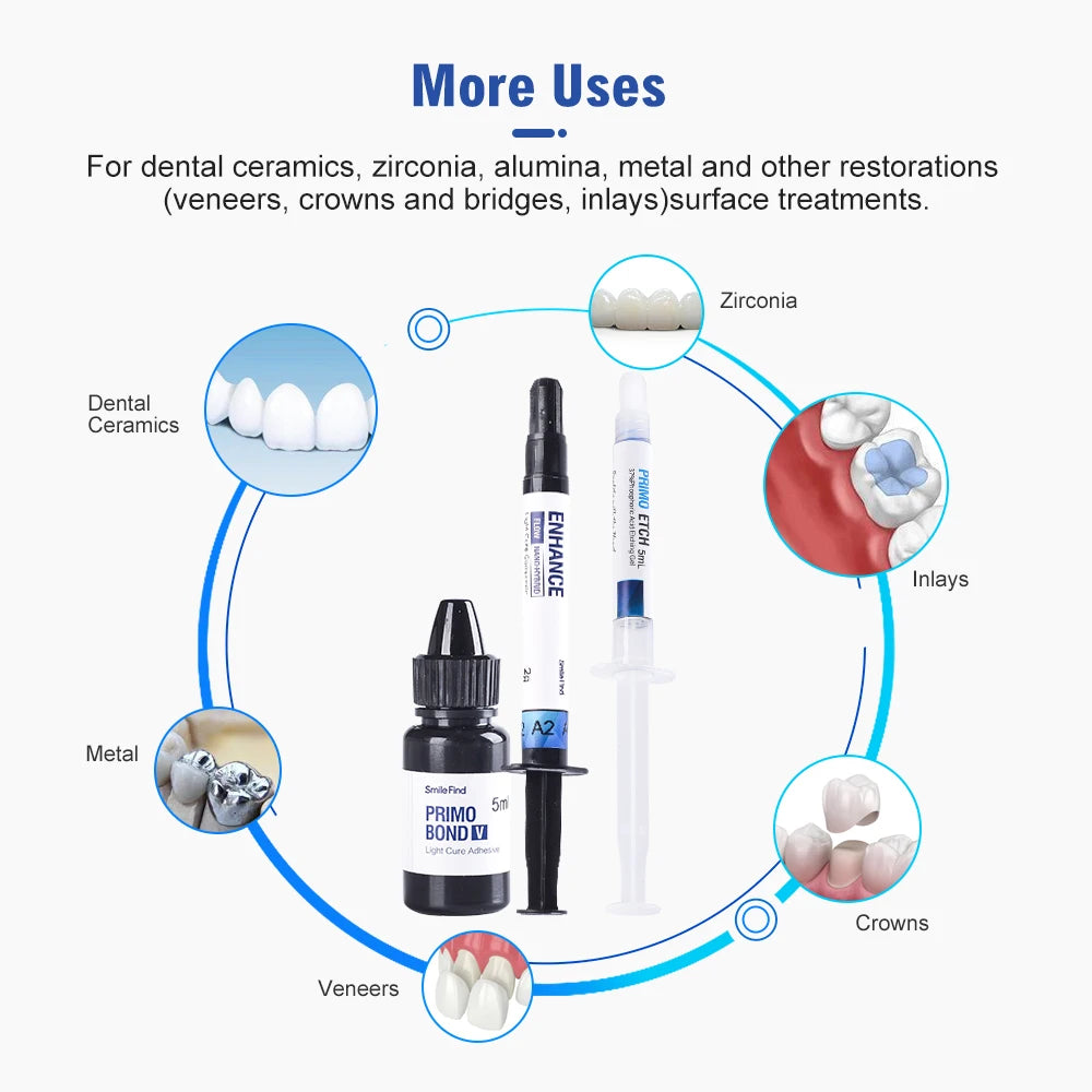 DIY Jewelry Tooth Gem Kit Glue Dental Crystal Decorations Etching Gel