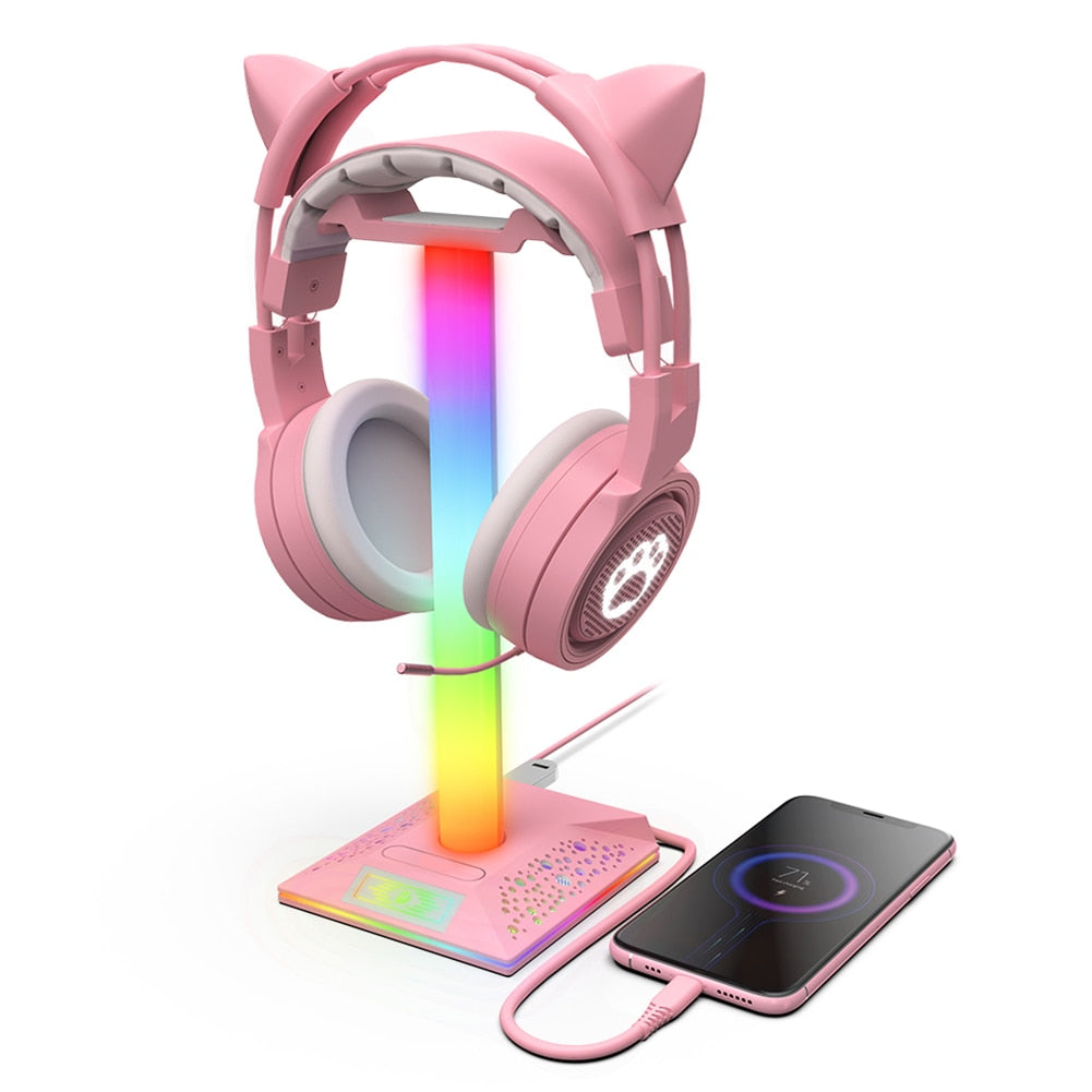 Headphone Holder Bracket with Dual USB Ports