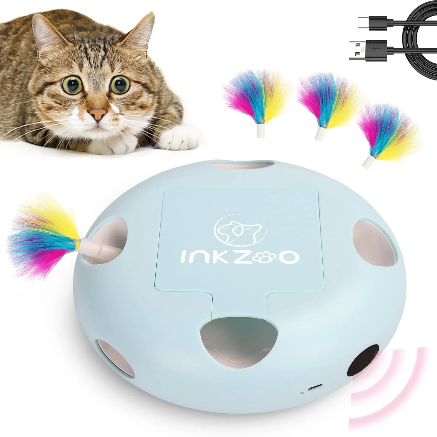 Smart Interactive7 Holes Mice Whack-A-Mole Cat Toys
