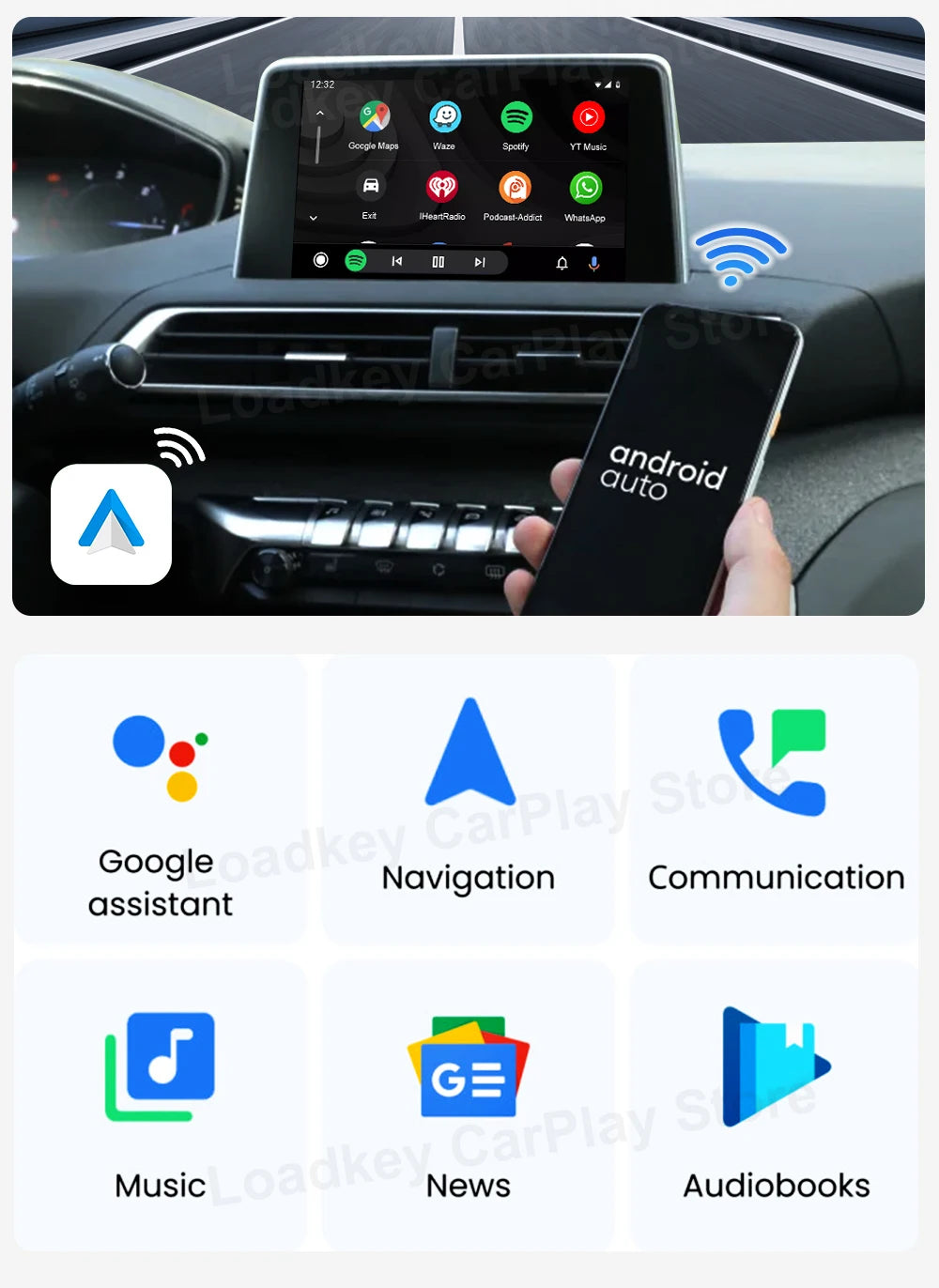 CarlinKit A2A Android Auto Wireless Adapter Dongle Android Ai Box