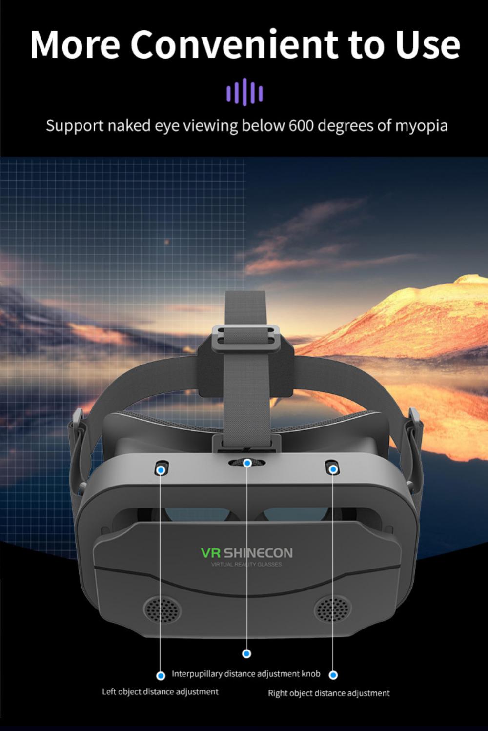 3D VR Headset Smart Virtual Reality Glasses 7 Inches Helmet For Smartphones Phone Android IPhone