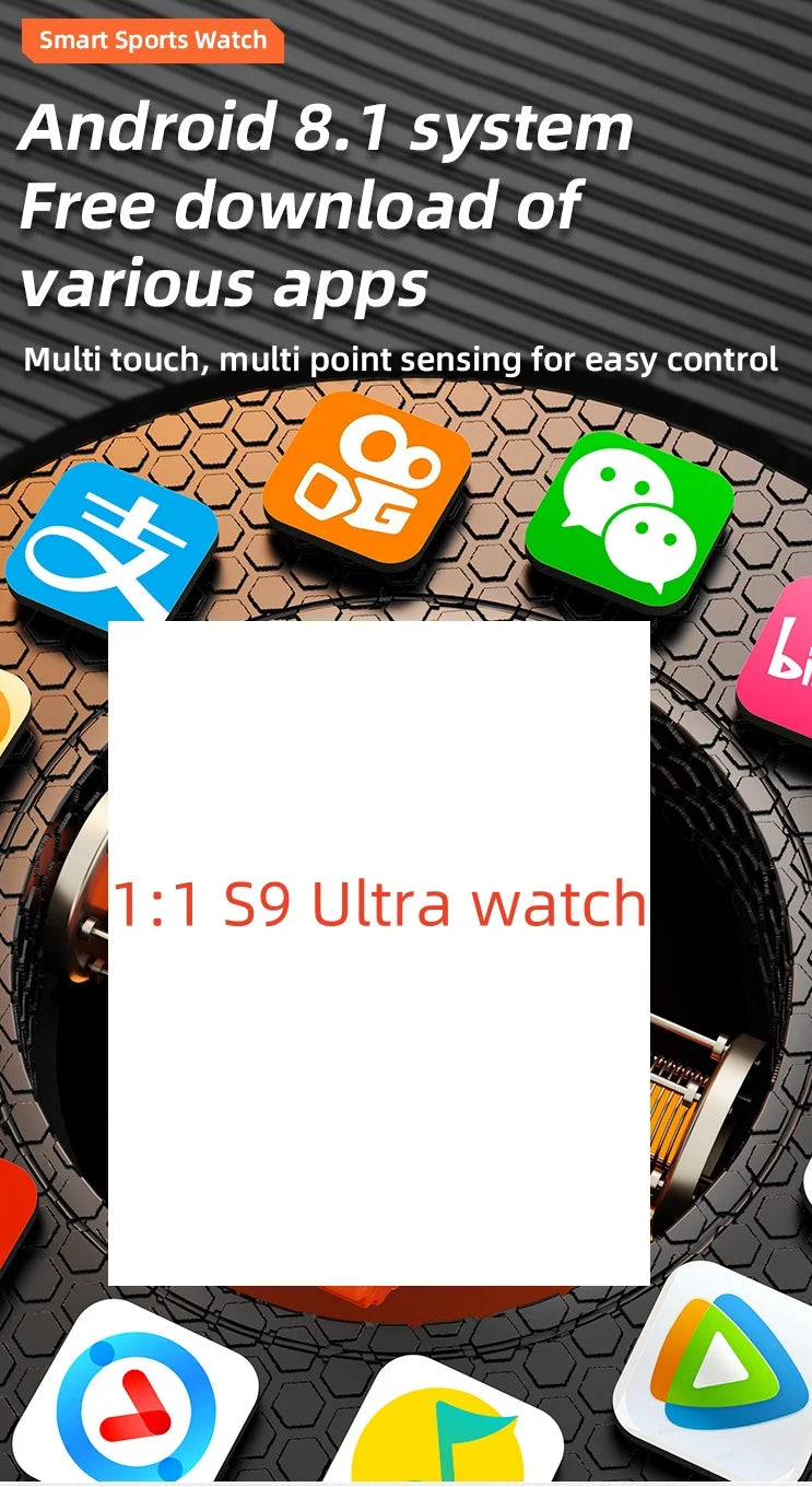 4G S9 Ultra Smartwatch  GPS SIM card Camera Heart Rate