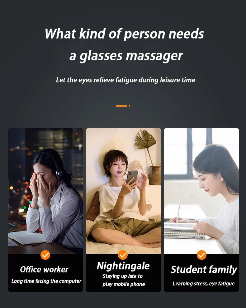 Bluetooth Eye Massage Glasses 4D Smart Airbag Vibration