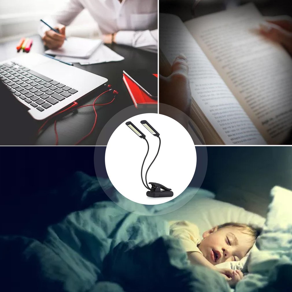 USBBattery Clip-on Reading LED Portable Night Light