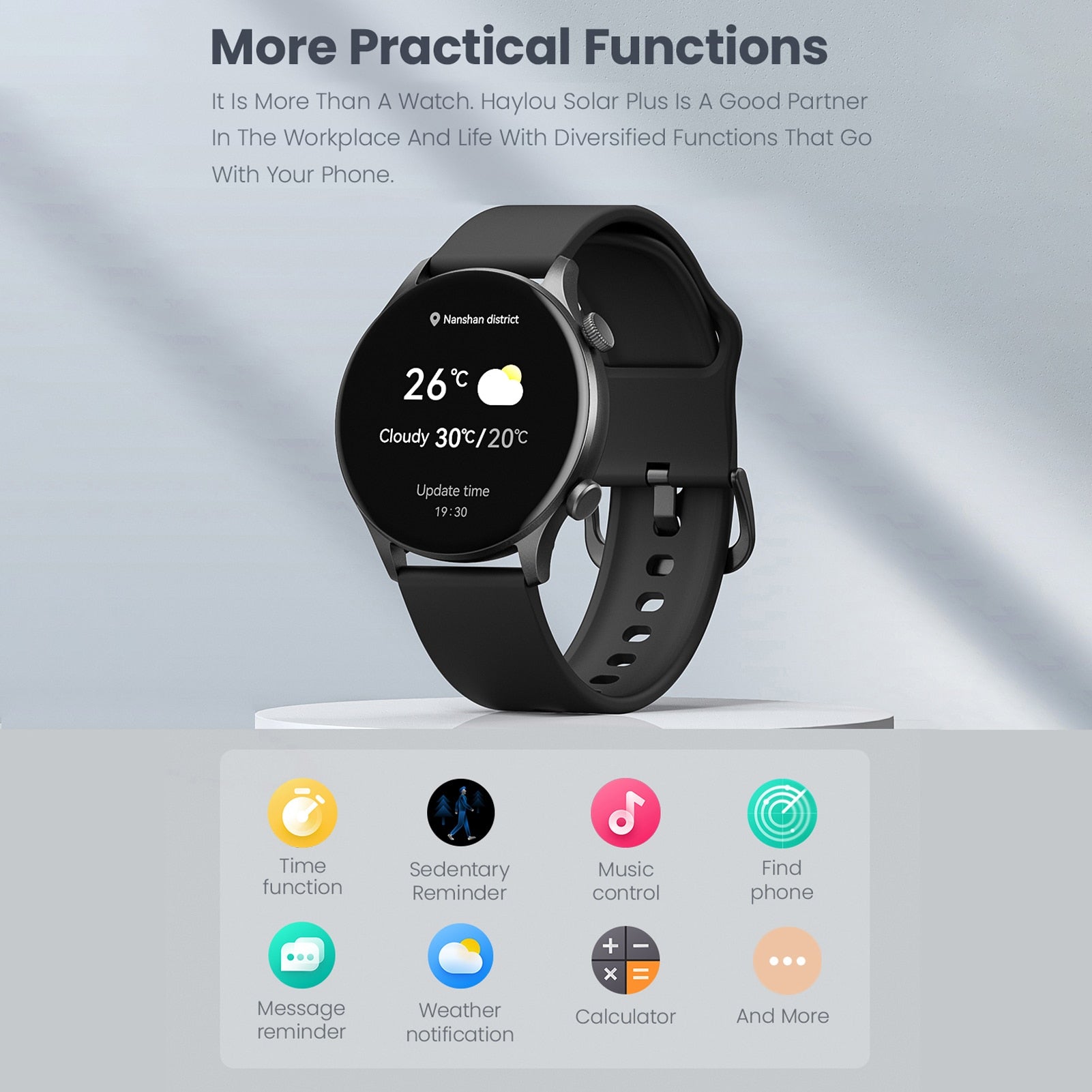 Waterproof HAYLOU Solar Plus RT3 Smart Watch