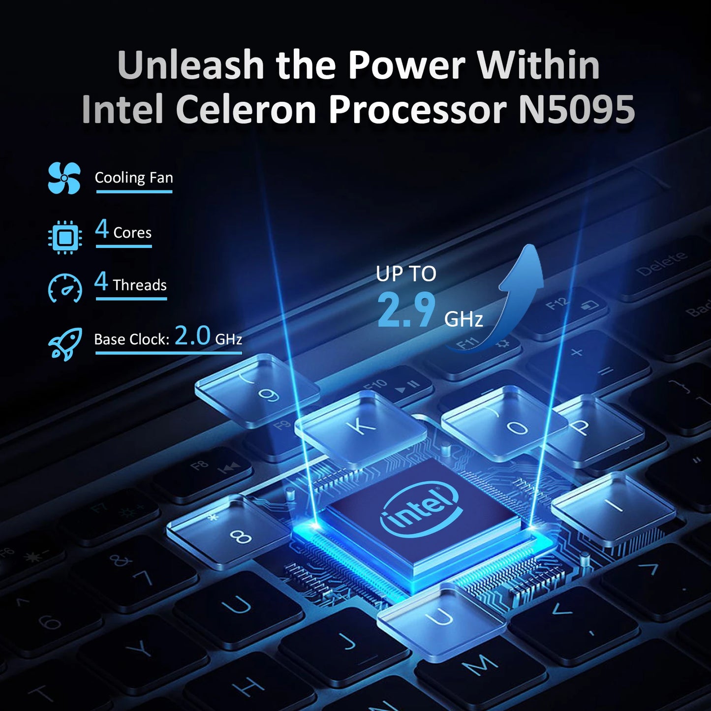15.6 Inch 16GB Intel Celeron Laptop Windows 11 Notebook