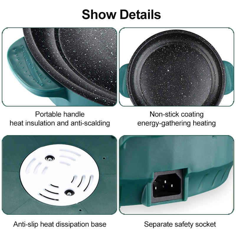 Multicooker Electric Frying Pan BarbecueFried Steak Fish Omelette