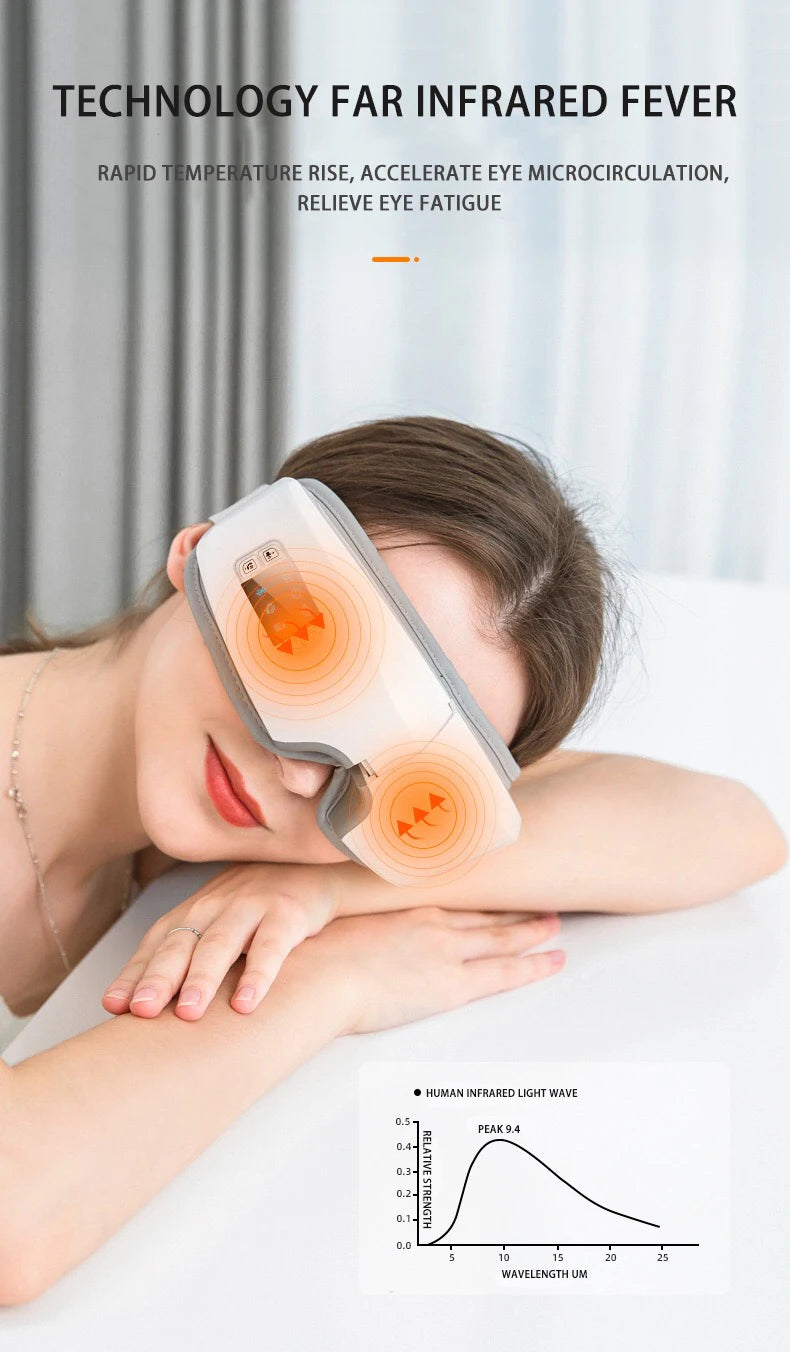 Bluetooth Eye Massage Glasses 4D Smart Airbag Vibration