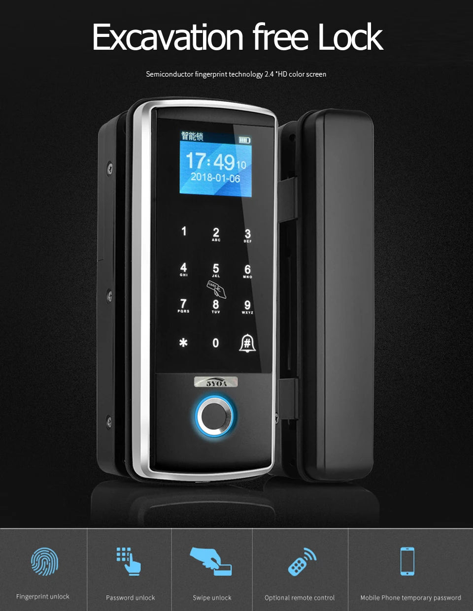 Smart Door Digital Fingerprint Door, Gate Lock