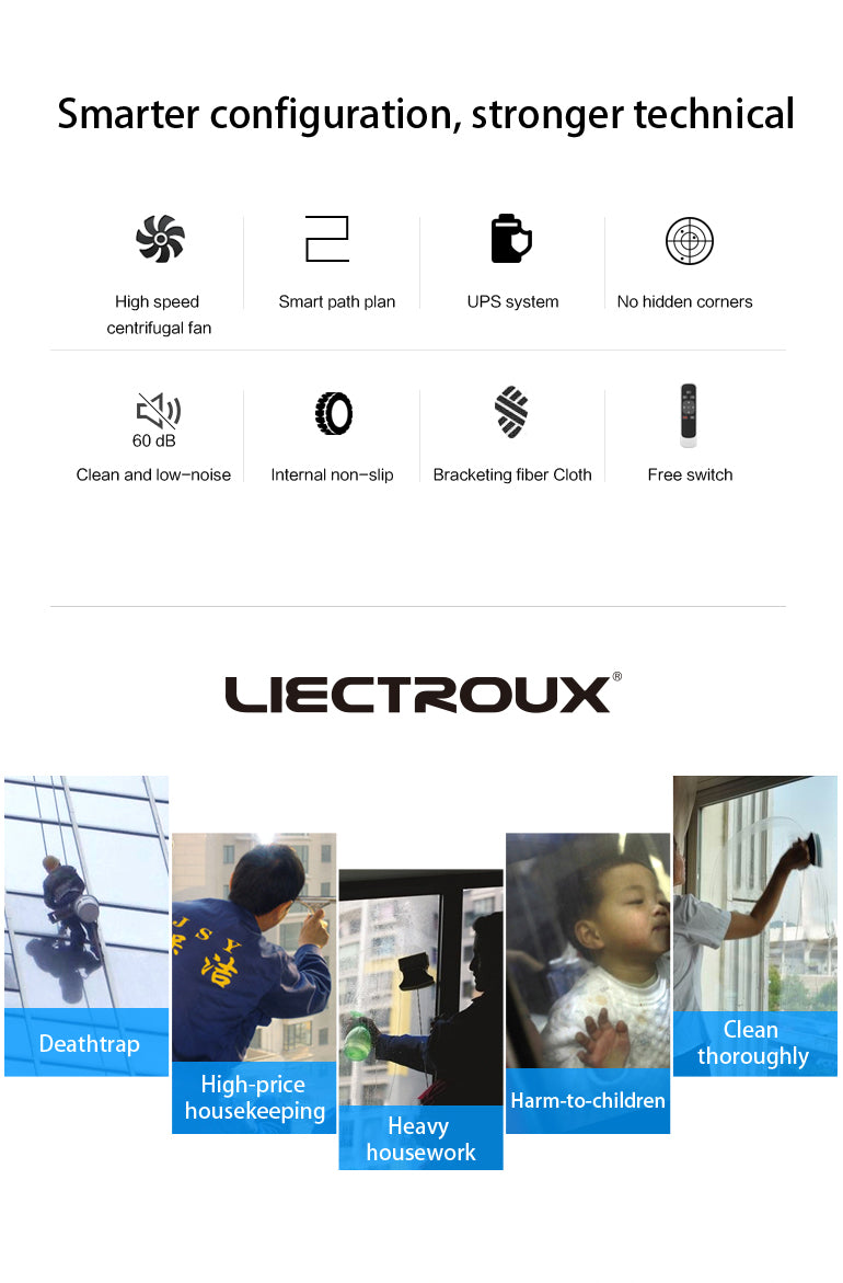 Liectroux Robot intelligent Window Cleaning Remote Control