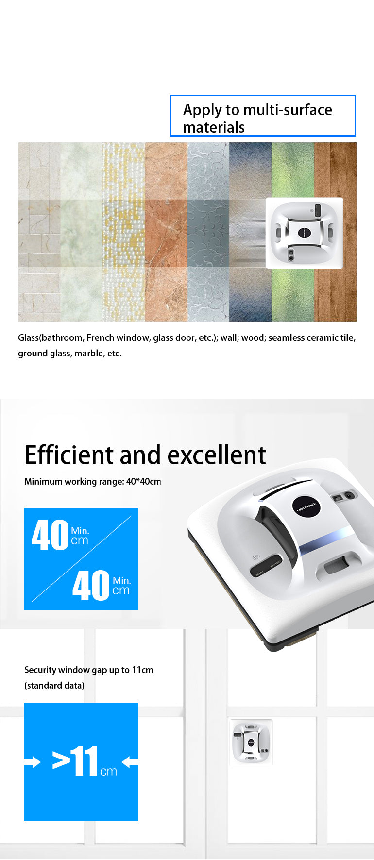 Liectroux Robot intelligent Window Cleaning Remote Control