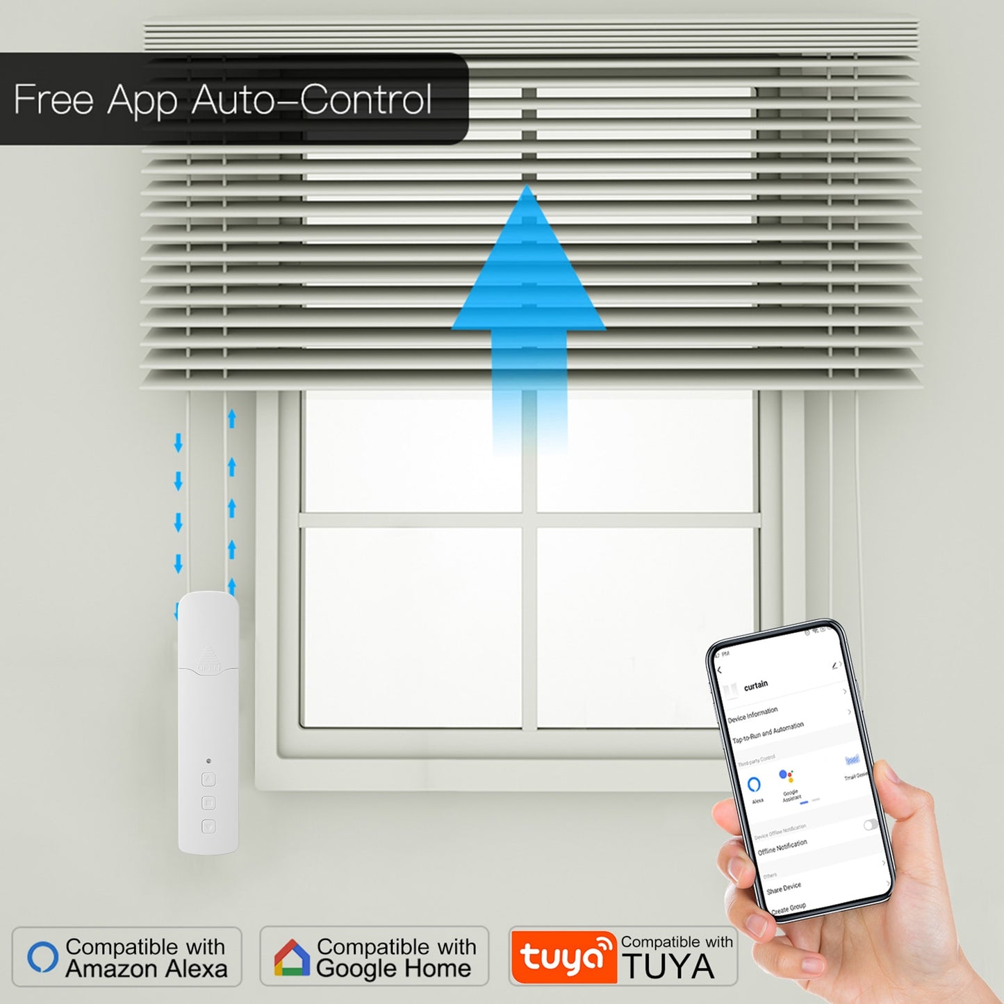 Alexa Google Home Electric Pull Bead Curtain Motor