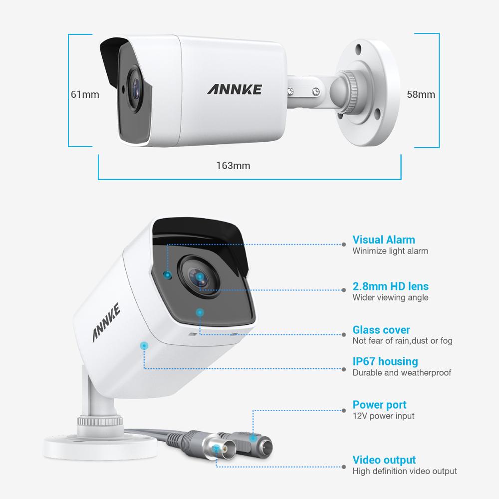 ANNKE 4CH 5MP Lite HD Video Security System 5IN1 H.265+ DVR With 4X 5MP Bullet Outdoor Weatherproof Surveillance Camera CCTV Kit
