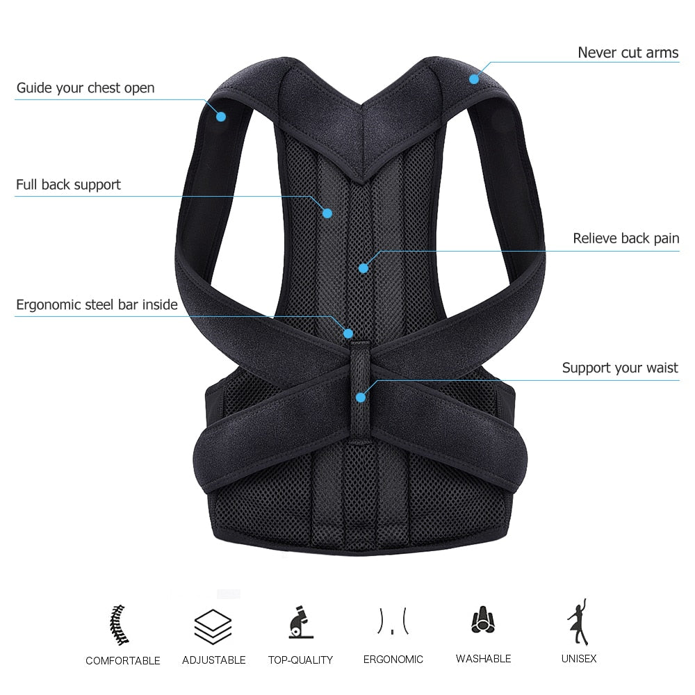 Adjustable Adult Posture Correction Belt Body Trainer