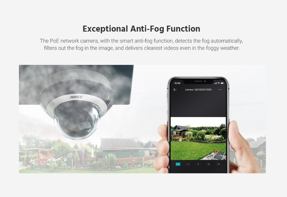Security Camera 4X Optical Zoom AI Detection