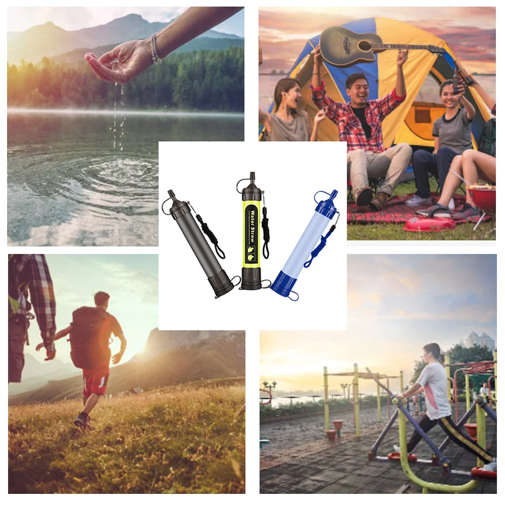 Survival Straw Outdoor Water Purification Camping/Hiking/ Mountaineering