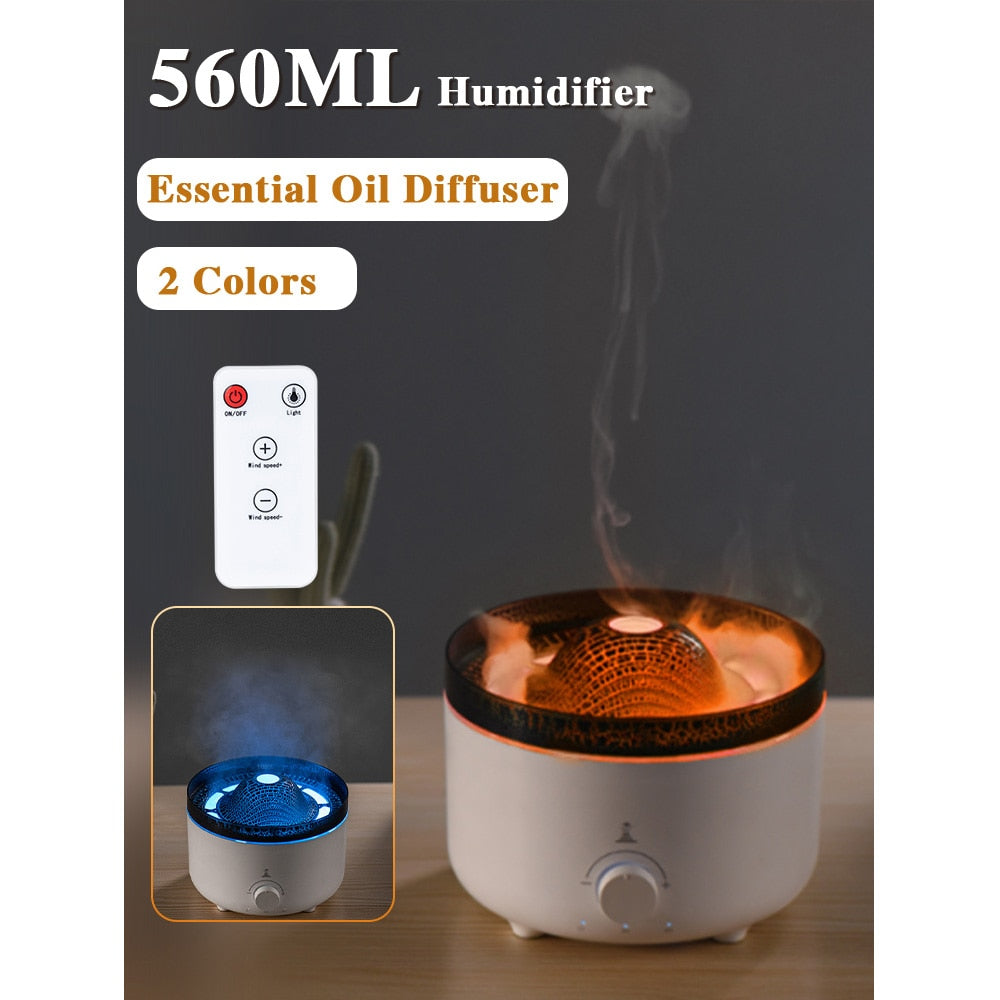 Volcano Humidifier Aroma Essential Oil Diffuser Mist Maker