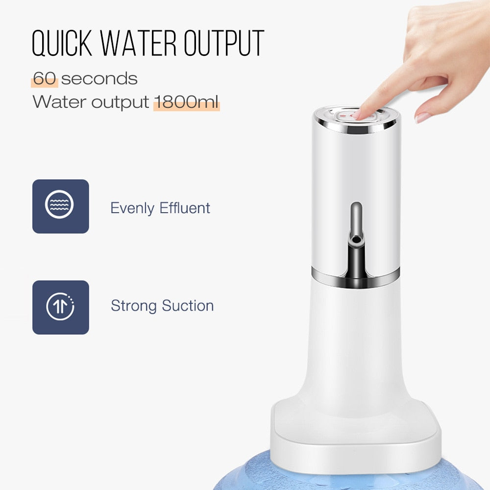 Wireless Water Bottle Pump Dispenser USB Charge