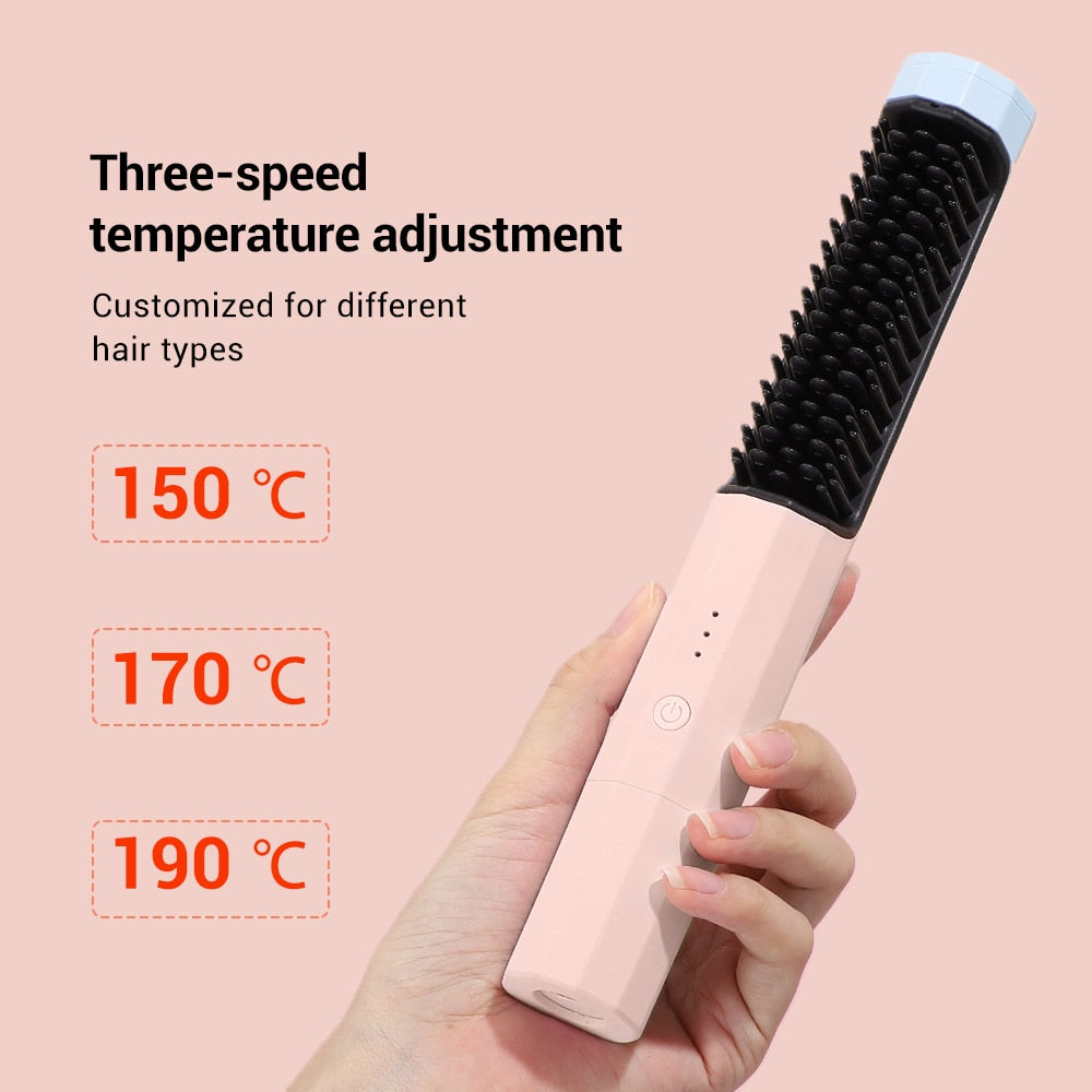 USB Brush Straightening Hair Curling /Dryer Styling Tool
