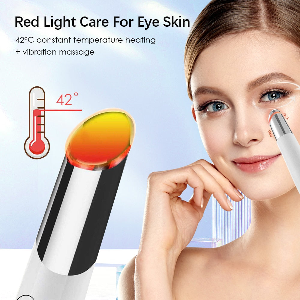 LED Photon Therapy Heated Eye Massage Device