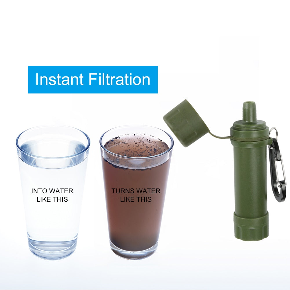 Survival Straw Drinking Water Filtration Purifier Emergency