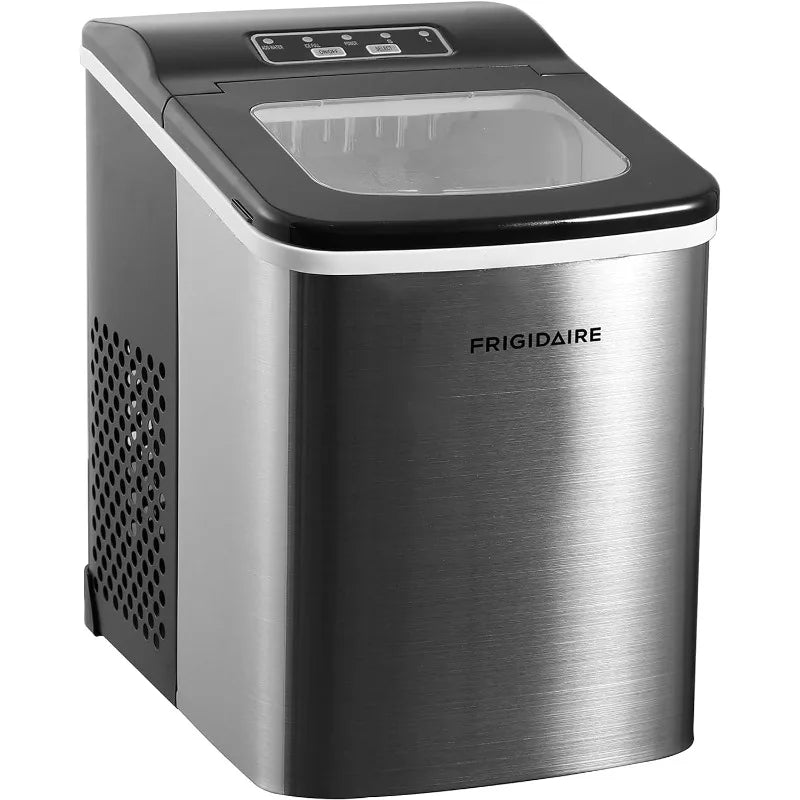 Frigidaire Countertop Ice Maker, Makes 26 Lbs. Silver Stainless