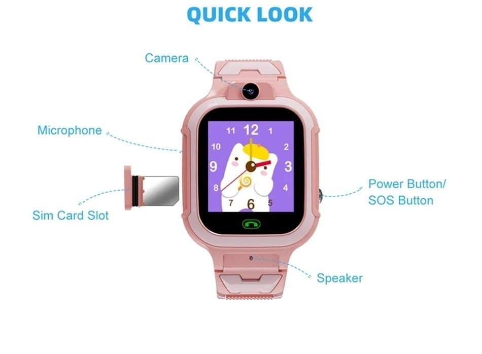 GPS HD Camera 4G Smart Watch Kids