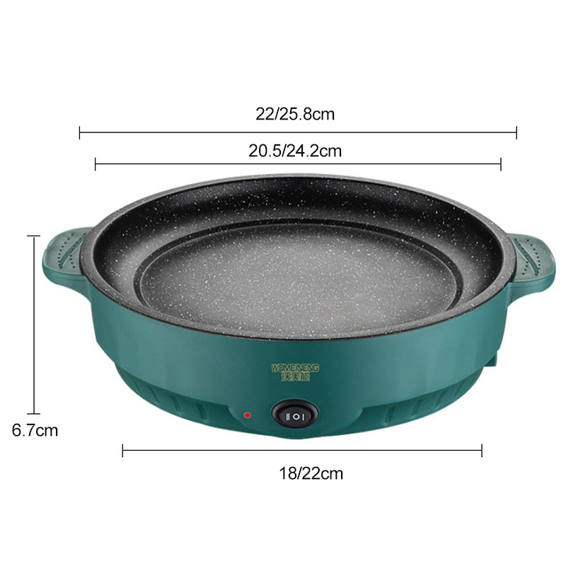 Multicooker Electric Frying Pan Barbecue/Fried Steak/ Fish/ Omelette