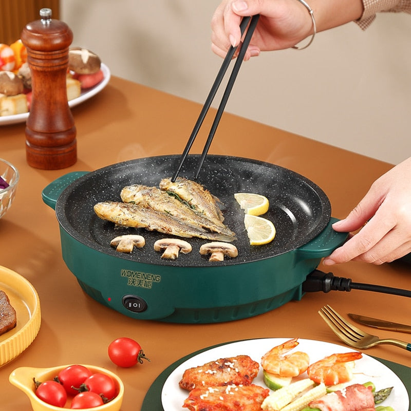 Multicooker Electric Frying Pan Barbecue/Fried Steak/ Fish/ Omelette