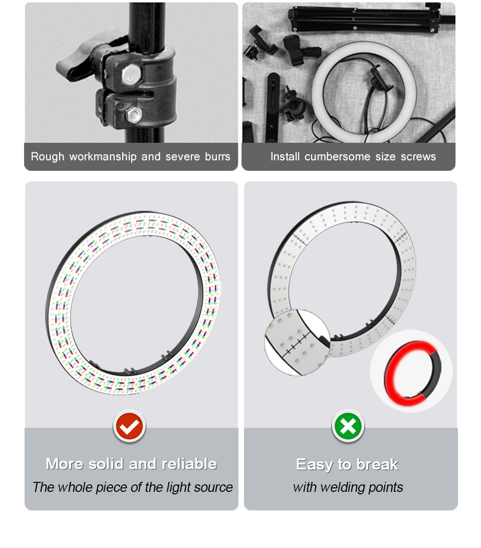 LED Selfie Ring Light Tripod Remote Control