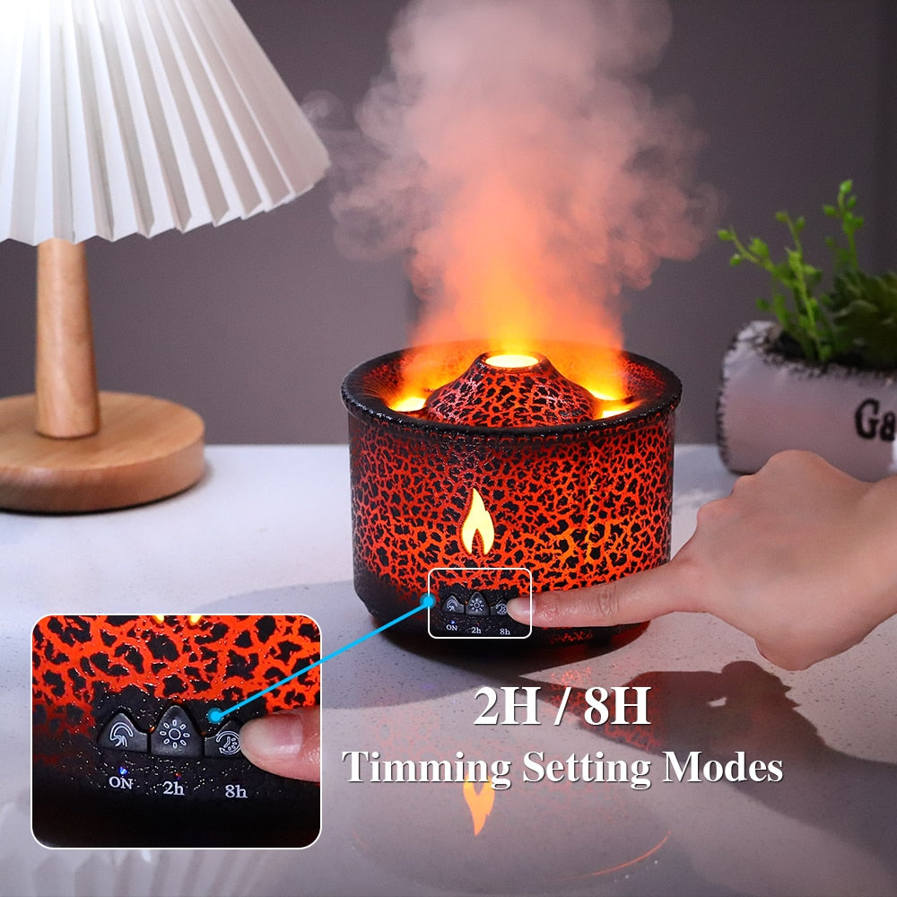 Volcano Humidifier Aroma Essential Oil Diffuser Mist Maker