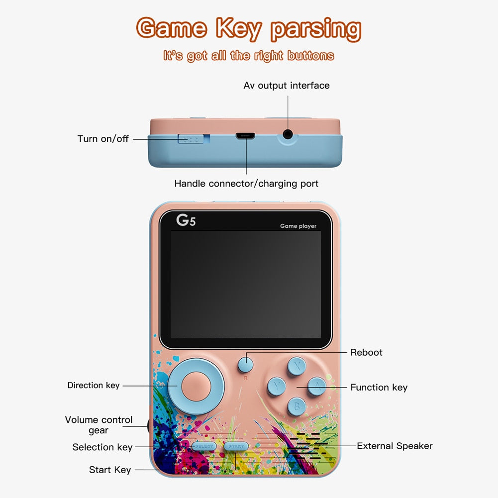 Pocket Retro Game Video Gaming Console 3.0 inch