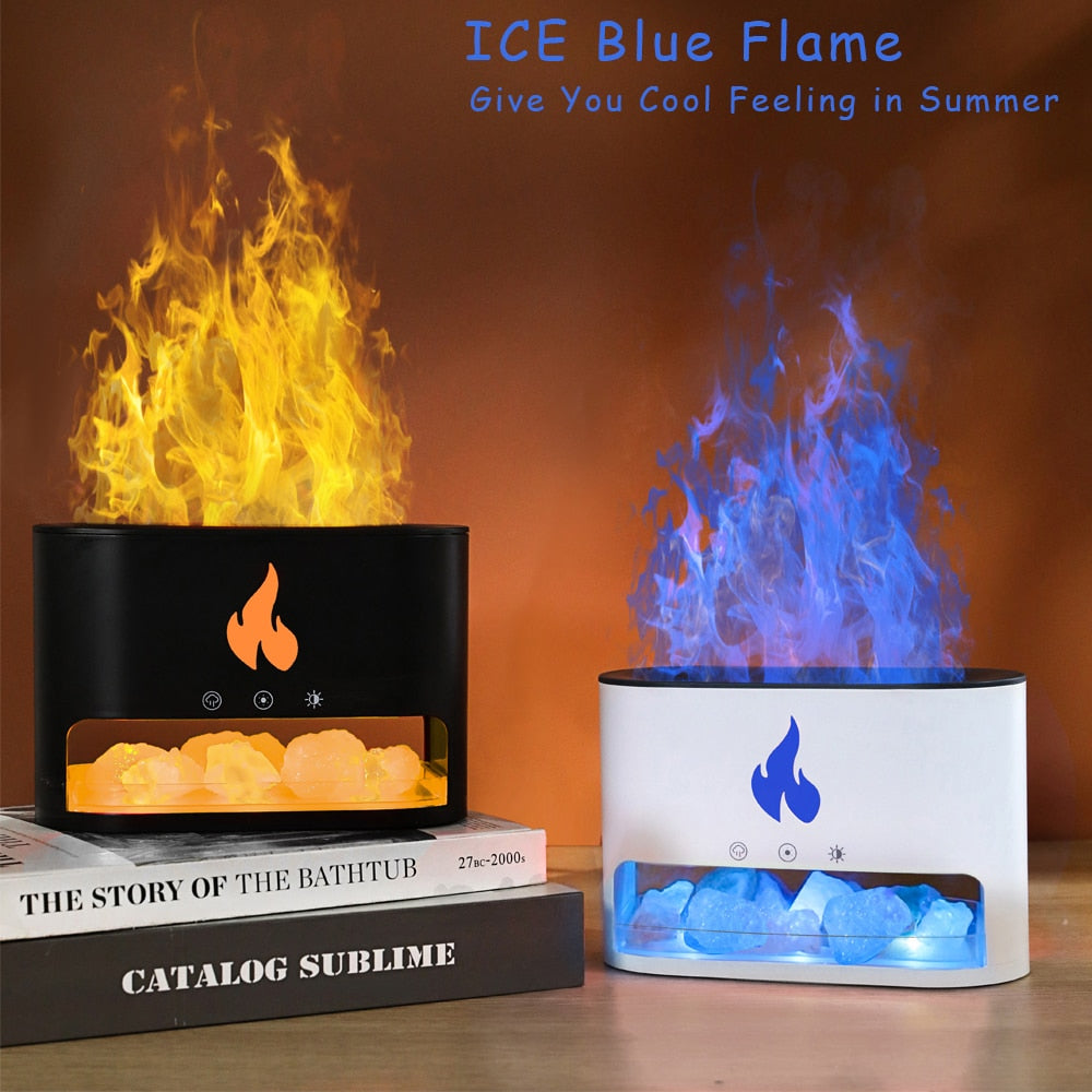 7 Colors Light Fireplace Air Humidifier Aroma Diffuser