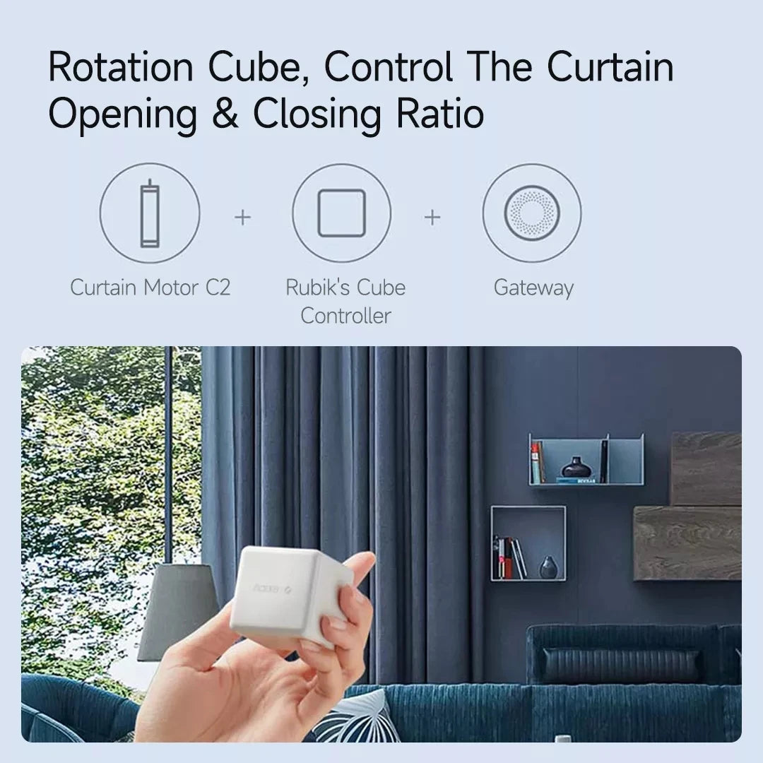 Aqara Smart Curtain Motor C2 Zigbee Electric Track Automatic Track High Torque DC Motor Remote Control Work with Apple Homekit