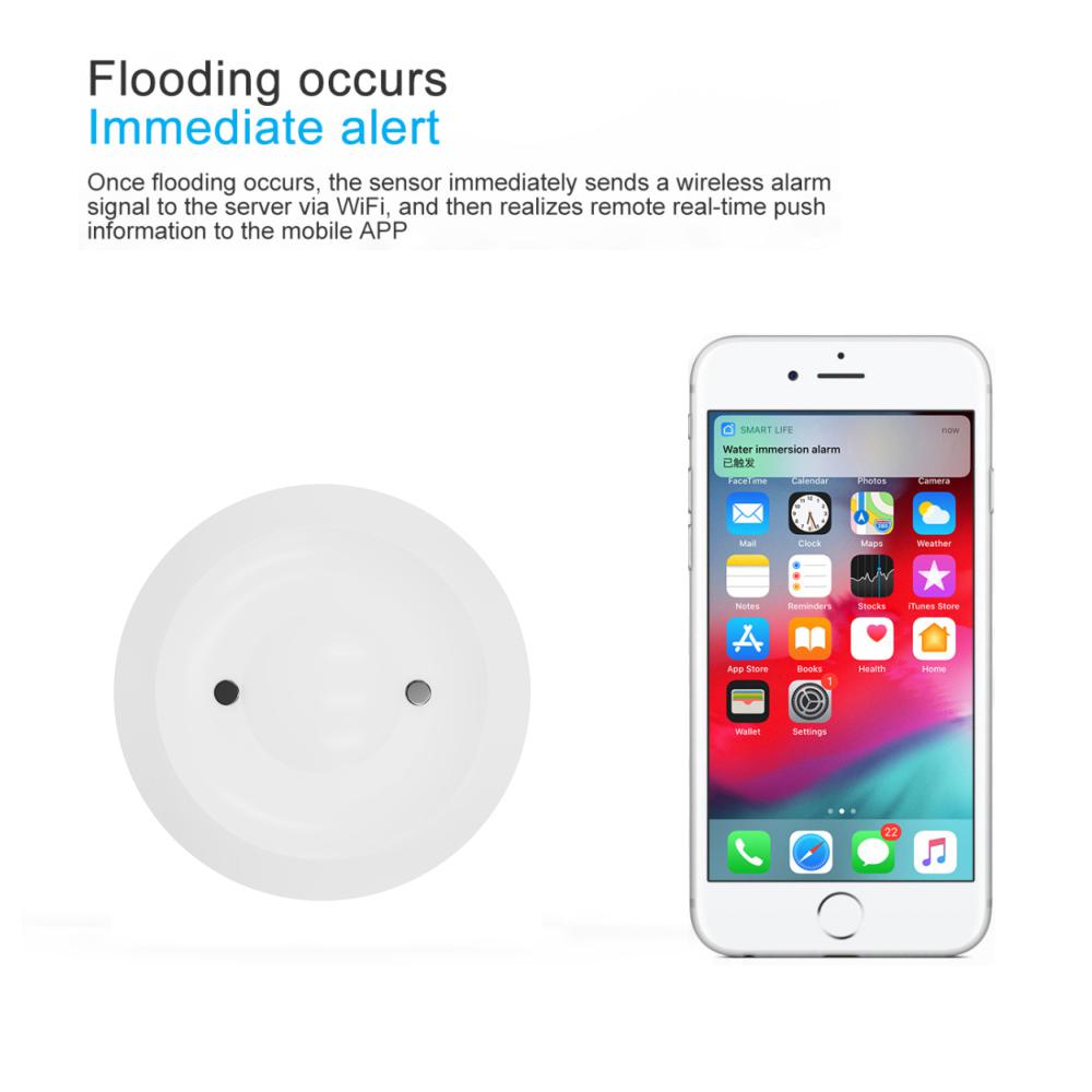 Tuya ZigBee Water Leak Detector Flood Sensor Water Tank Full Water Linkage Alarm System Smart Home Security Protection Smartlife