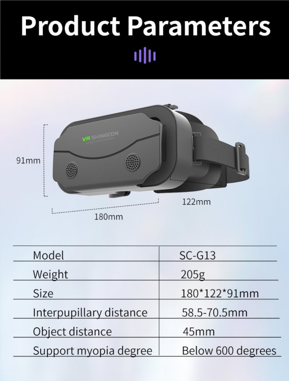 3D VR Headset Smart Virtual Reality Glasses 7 Inches Helmet For Smartphones Phone Android IPhone Lens With Controller Binoculars