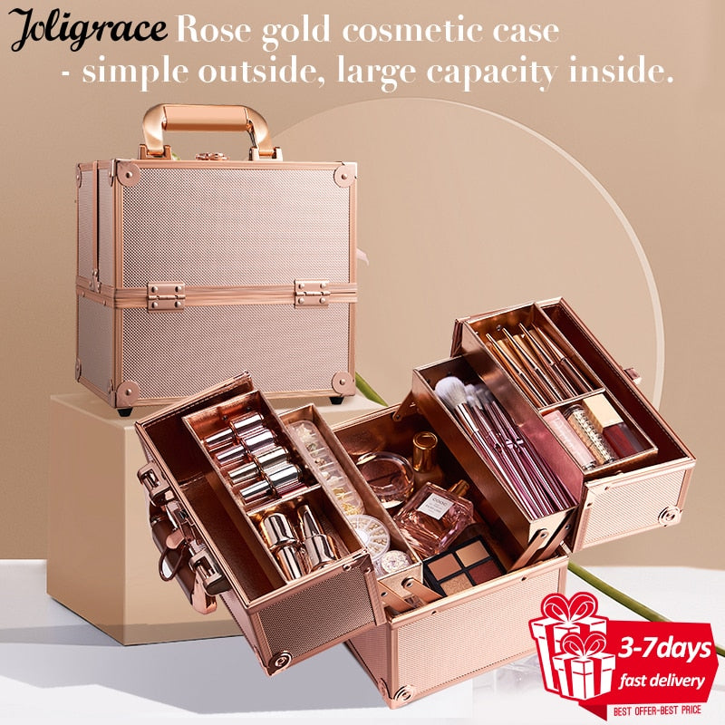 Makeup Organizer Jewelry Box Beauty Vanity Suitcase