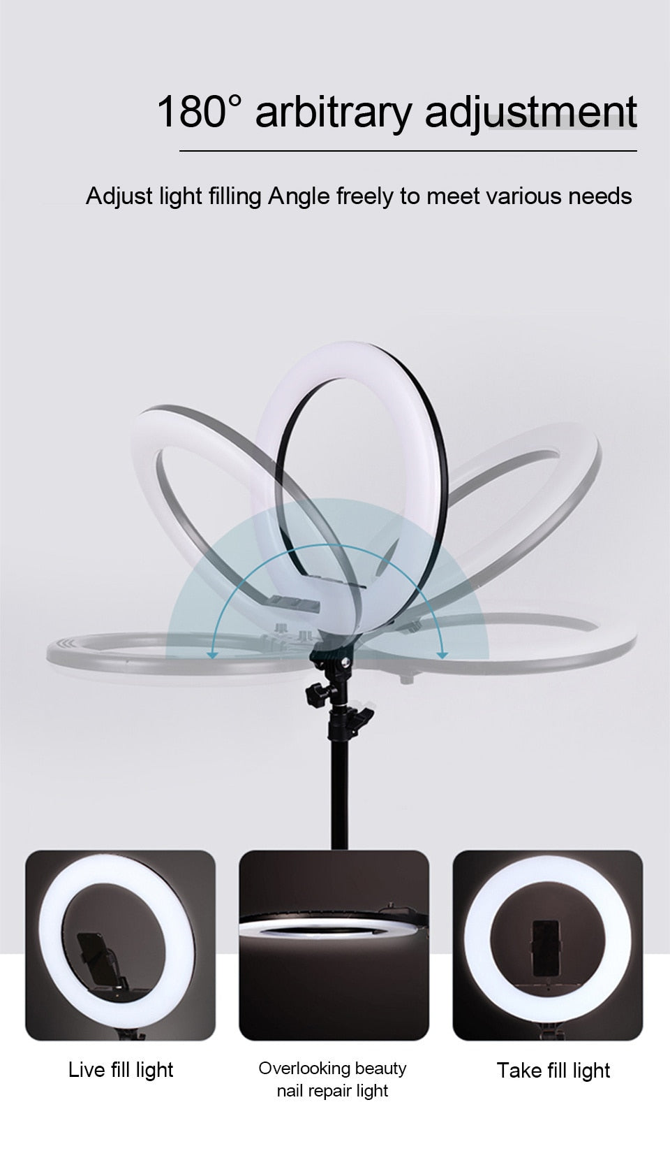 LED Selfie Ring Light Tripod Remote Control