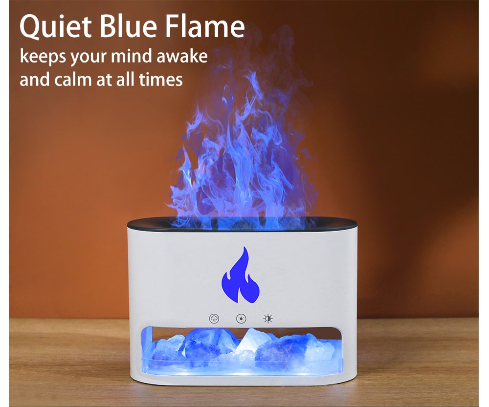 7 Colors Light Fireplace Air Humidifier Aroma Diffuser